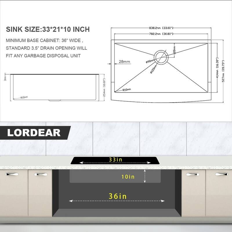 Farmhouse Deep Single Bowl Stainless Steel Kitchen Sink