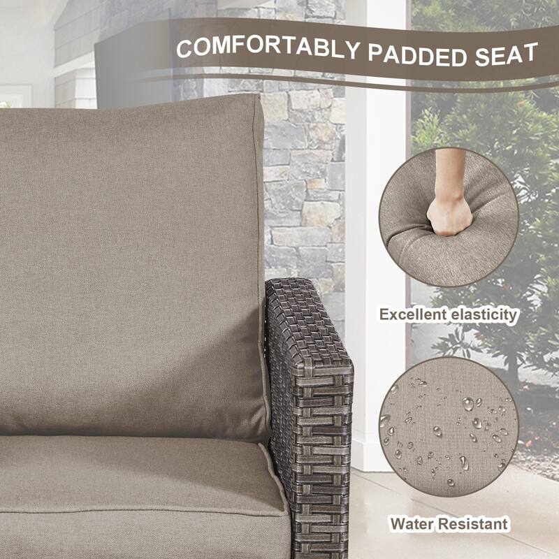 Gymojoy Outdoor Fire Pit Conversation Set, Patio Furniture with Cushions