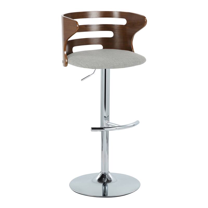 Carson Carrington Cranagh Adjustable Bar Stool with Rounded T Footrest (Set of 2)