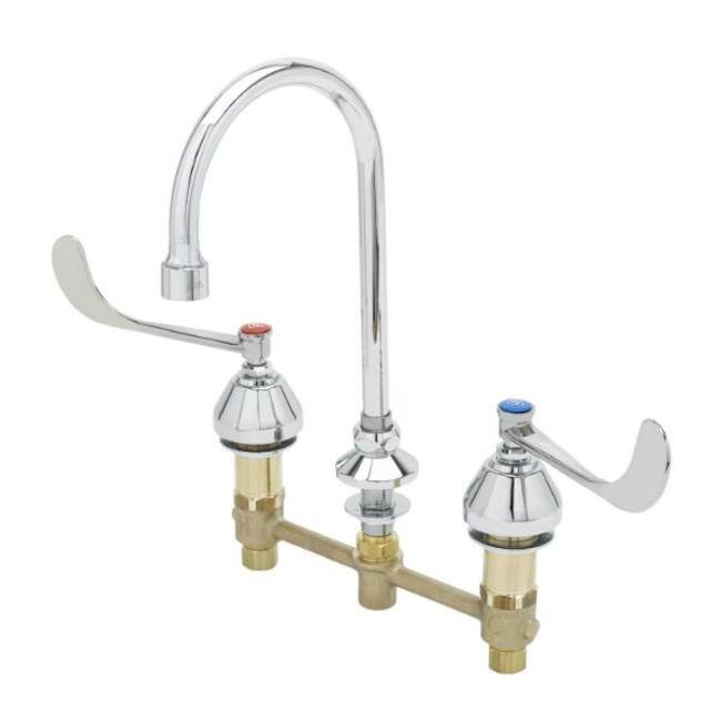 T and S Brass B-2866-VF05 0.5 GPM Widespread Bathroom Faucet - Chrome Plated - Chrome Plated