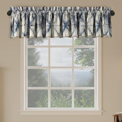 No. 918 Keaton Geometric Watercolor Room Darkening Rod Pocket 1-Piece Curtain Valance - 54" x 18"