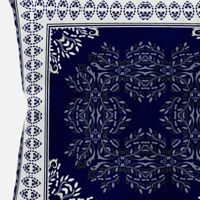 HomeRoots 20"x20" Muted Magenta Cream Blown Seam Suede Geometric Throw Pillow