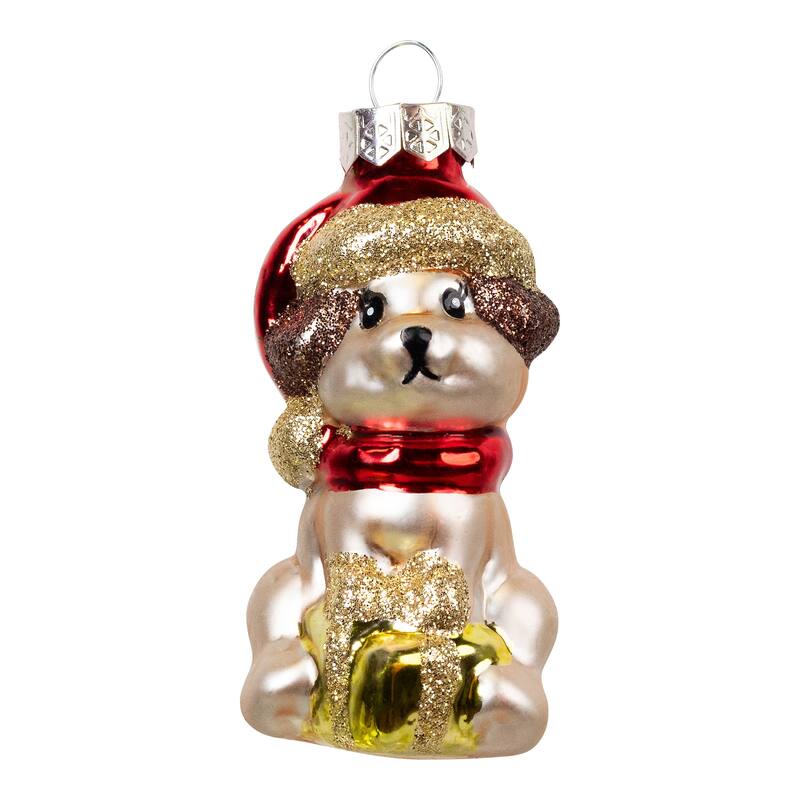 5ct Colored Festive Holiday Christmas Figurine Ornaments 3.5"