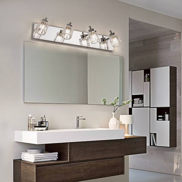 4Light Bathroom Vanity Lights, Modern Bathroom Wall Light Farmhouse