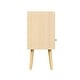 preview thumbnail 7 of 7, Nightstand With Collapsible Fabric Drawer, 2-Tier Storage End Table, Wood Side Table with Storage Cabinet - Oak