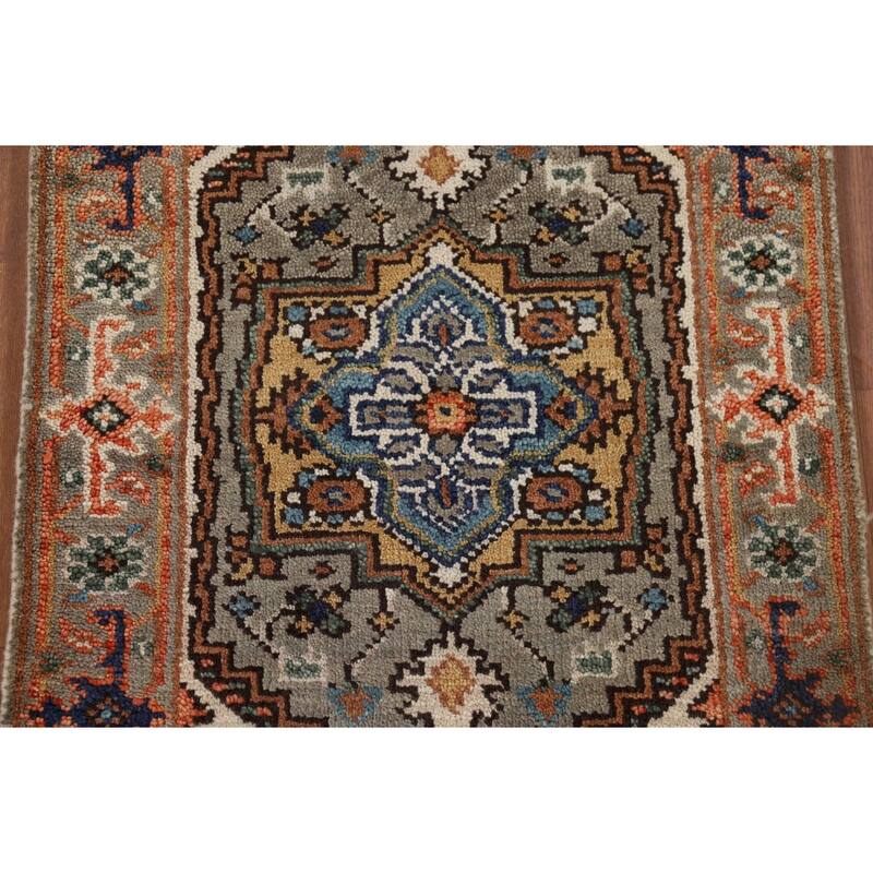 Gray Heriz Serapi Accent Rug Handmade Wool Carpet - 2'0" x 3'0"