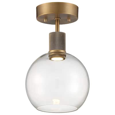 Port Nine Burgundy LED Semi-Flush Light - Dedicated LED