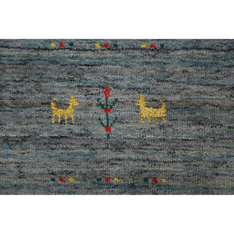 Hand Knotted Oriental 100% Wool Carpet Tribal Tribal Multi-Colored Gabbeh Area Rug - 7' 10'' X 5' 3''