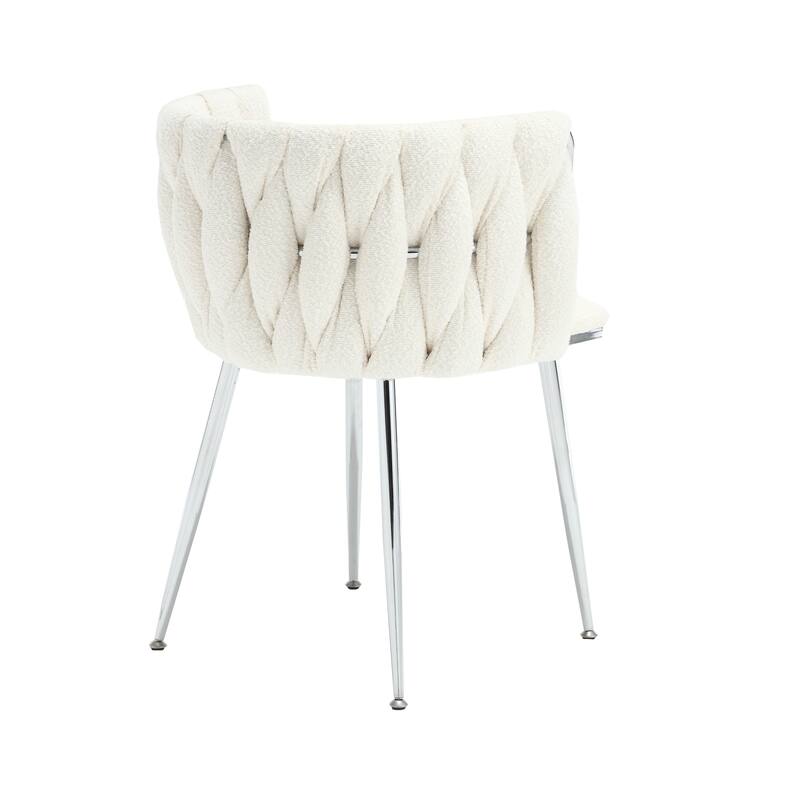 Leisure Velvet Dining Chairs With Metal Feet 2PC/SET