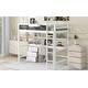 preview thumbnail 4 of 10, Wood Twin Loft Bed with Desk, Blackboard, 3-Drawers and Storage Box, White