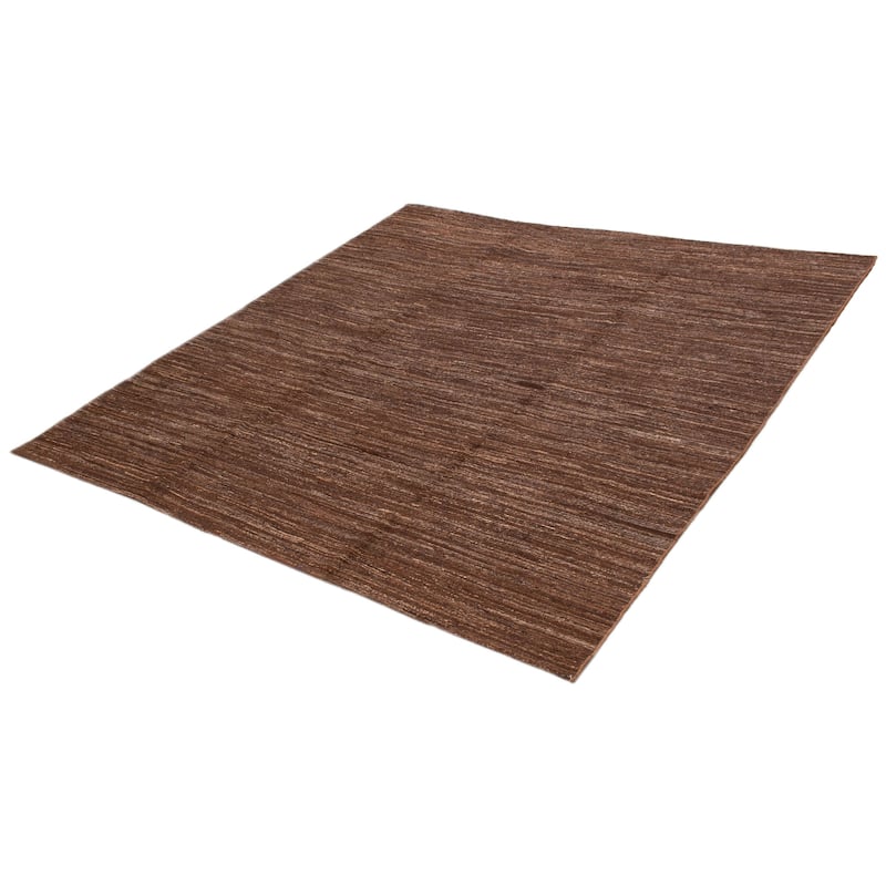 ECARPETGALLERY Flat-Weave Natural Brown Wool Kilim - 9'7 x 9'10