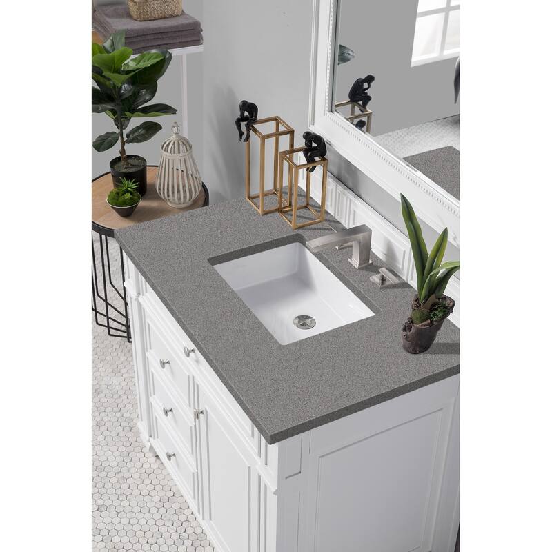 James Martin Vanities Bristol 36" Single Vanity, Bright White