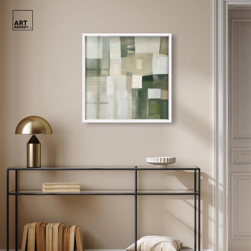 Pale Jade Green II Shadowbox by Art Remedy