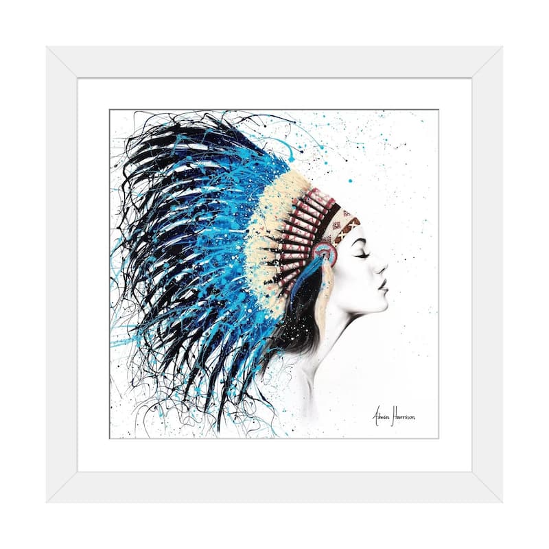 iCanvas "Her Feathers" by Ashvin Harrison - White - 16x16x1