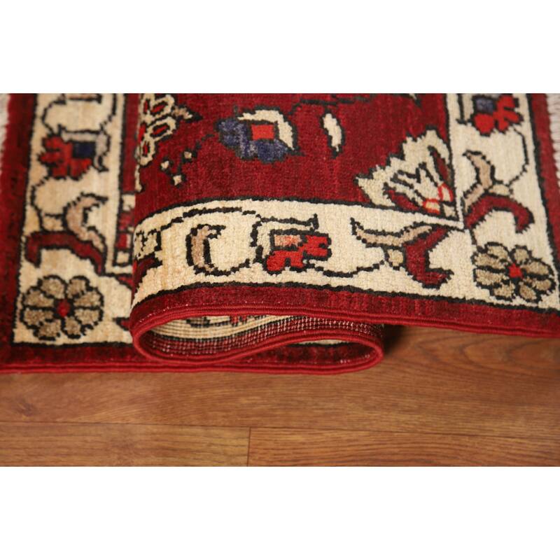 Red Kazak Oriental Foyer Rug Hand-Knotted Wool Carpet - 2'0" x 3'0"