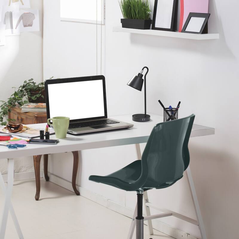 Looped Desk Lamp with Adjustable Shade - 16" - Black