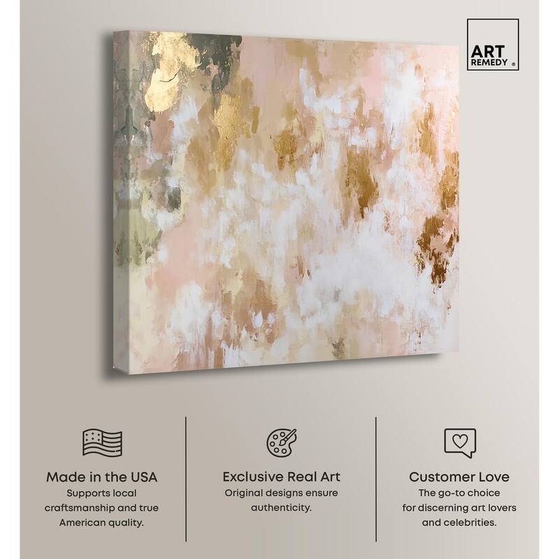 Golden Glimmer Gesture III Canvas by Art Remedy, Gallery Wrapped