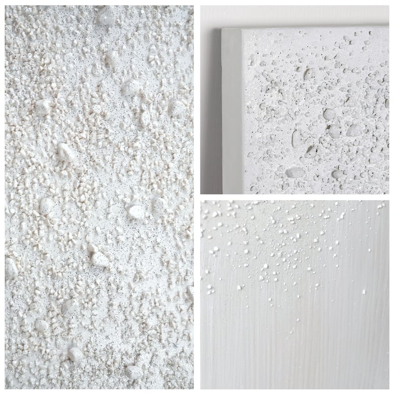 White Snow A Textured Hand Painted Canvas Wall Art