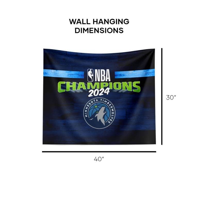 NBA Minnesota Timberwolves Hardwood Printed Wall Hanging - 34" x 40"