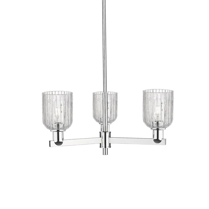 Innovations Lighting 716-3CR-9-18 Bridal Veil Chandelier Bridal Veil 3 - Polished Chrome / Clear