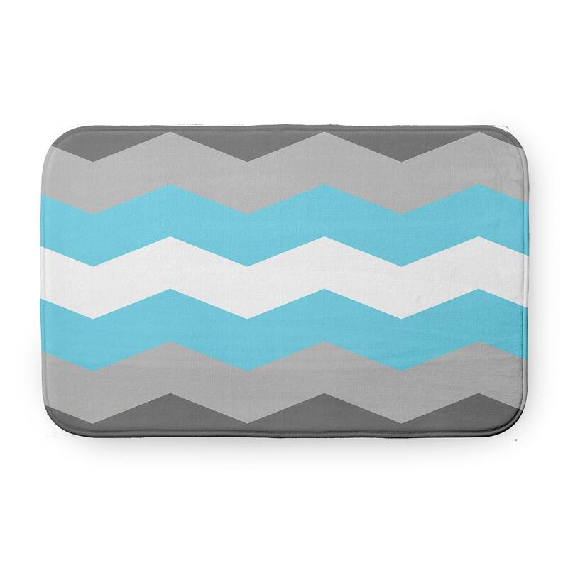 Pride Plush Microfiber Bathmat - Demi Boy Chevron - 34" x 21"