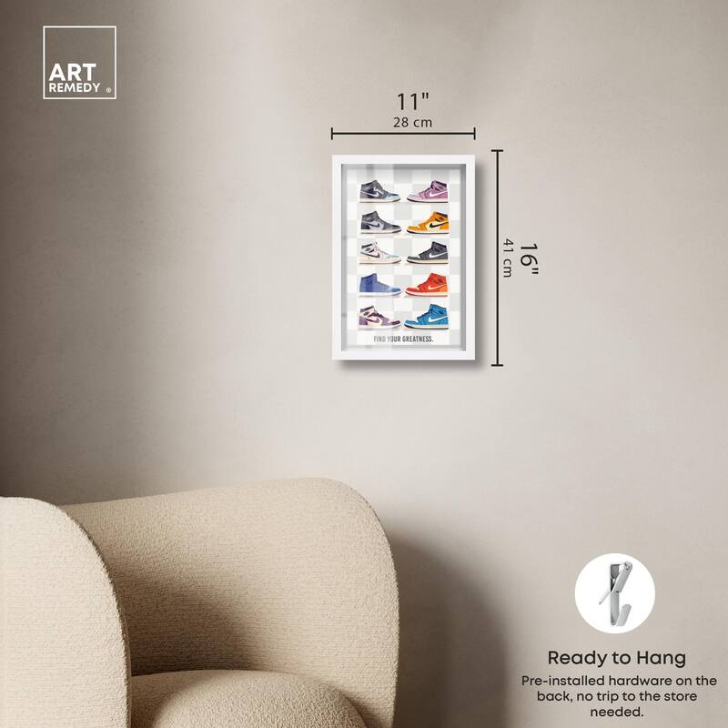 Find Your Greatness Sneakers Shadowbox by Art Remedy