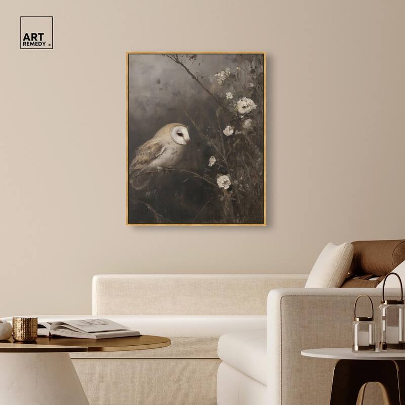 Owl in the Shadows I Canvas by Art Remedy