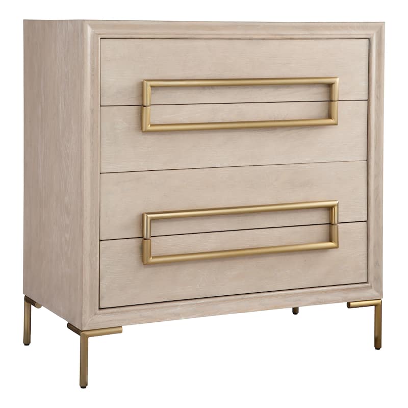 Uttermost Alessia Light Oak Accent Chest - 35"H x 34"W x 18"D