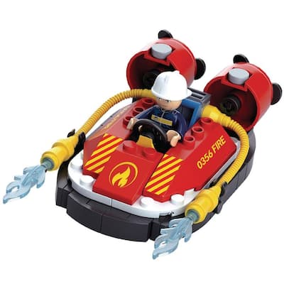 Sluban Kids Fire Boat Hoovercraft with Water Hose Building Blocks 86 Pcs set Building Toy Fire Boat - One Size