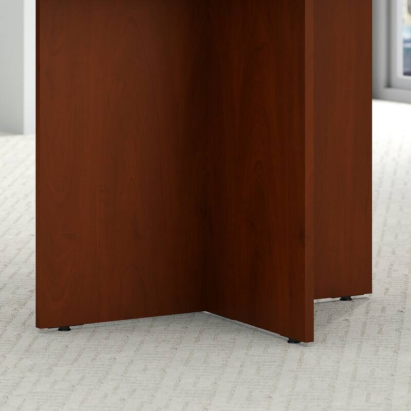 Bush Business Furniture 42W Round Conference Table with Wood Base