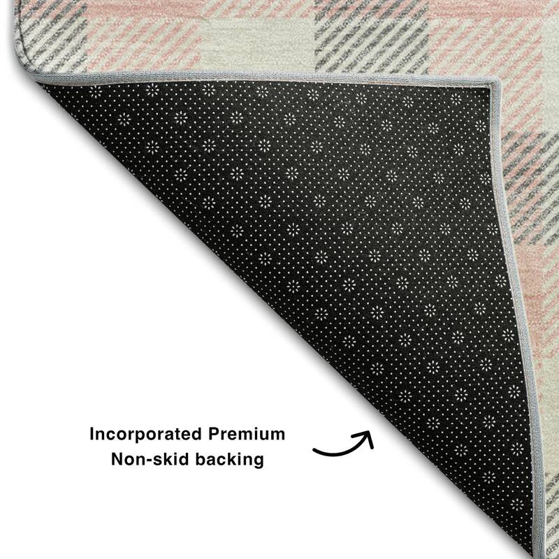 Premium Washable Super Soft Plaid Mayfield Rug