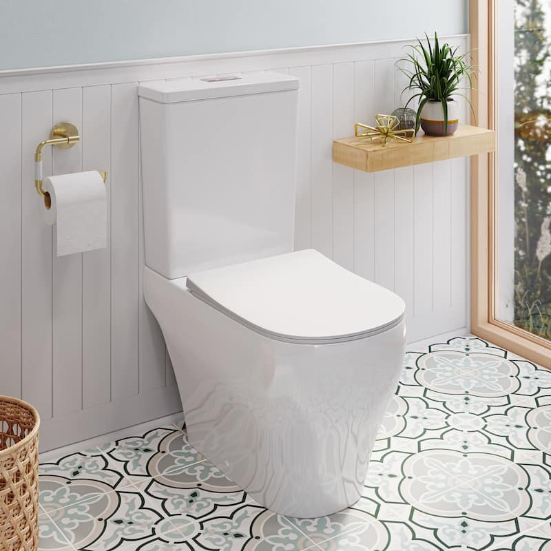 Treviso Two-Piece Elongated Toilet Dual-Flush 1.1/1.6 Gpf - 25.59" x 14.171" 31.5"
