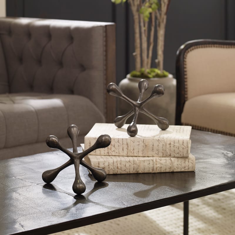 Uttermost Harlan Black Nickel Objects (Set of 2)