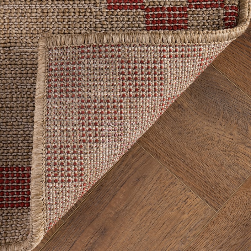 Nuloom Prisellae Bordered Checkered Indoor/Outdoor Area Rug