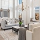 preview thumbnail 6 of 9, Azizon French Country 6-Light Rustic Wood Chandelier Modern Farmhouse Hanging Lights - L29.5 XW 29.5 XH 24.4