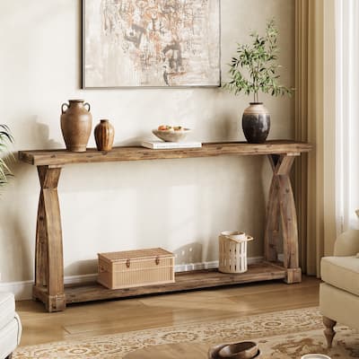 63" Solid Wood Entryway Table
