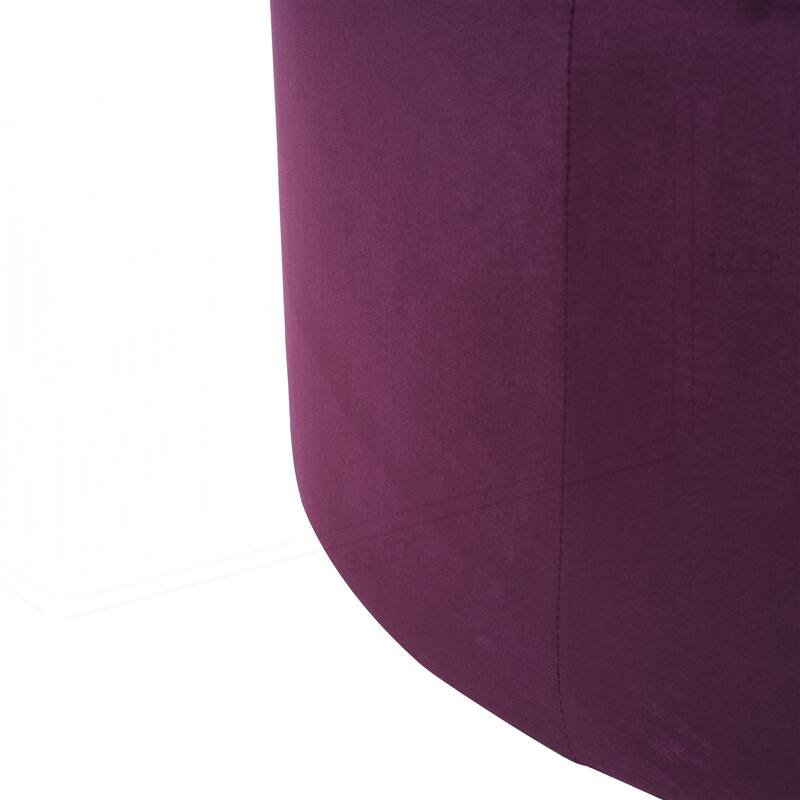 Velvet Round Ottoman