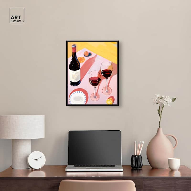 Summer Wine table Canvas by Art Remedy