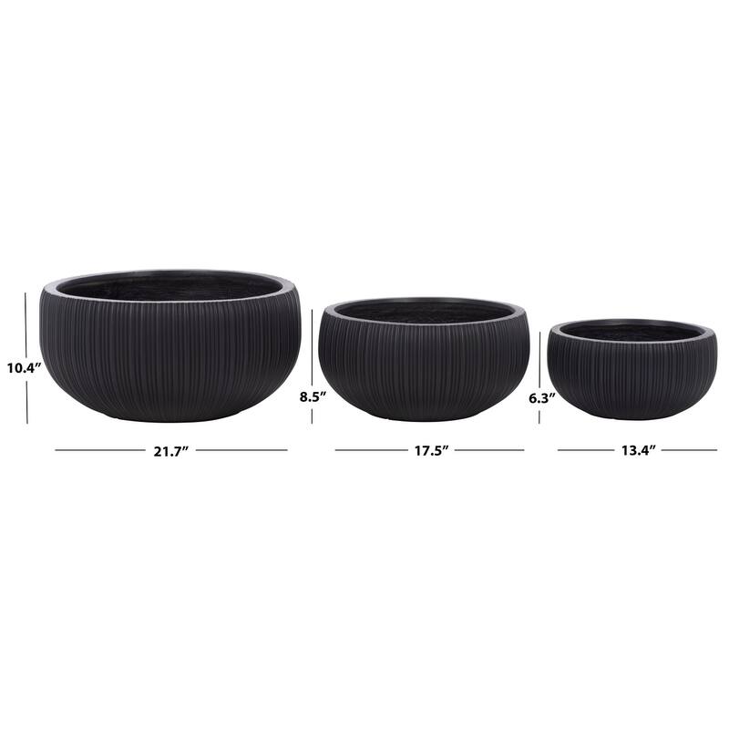 SAFAVIEH Outdoor Living Anita Planter Pot (Set of 3) - 22"W x 22"D x 10"H