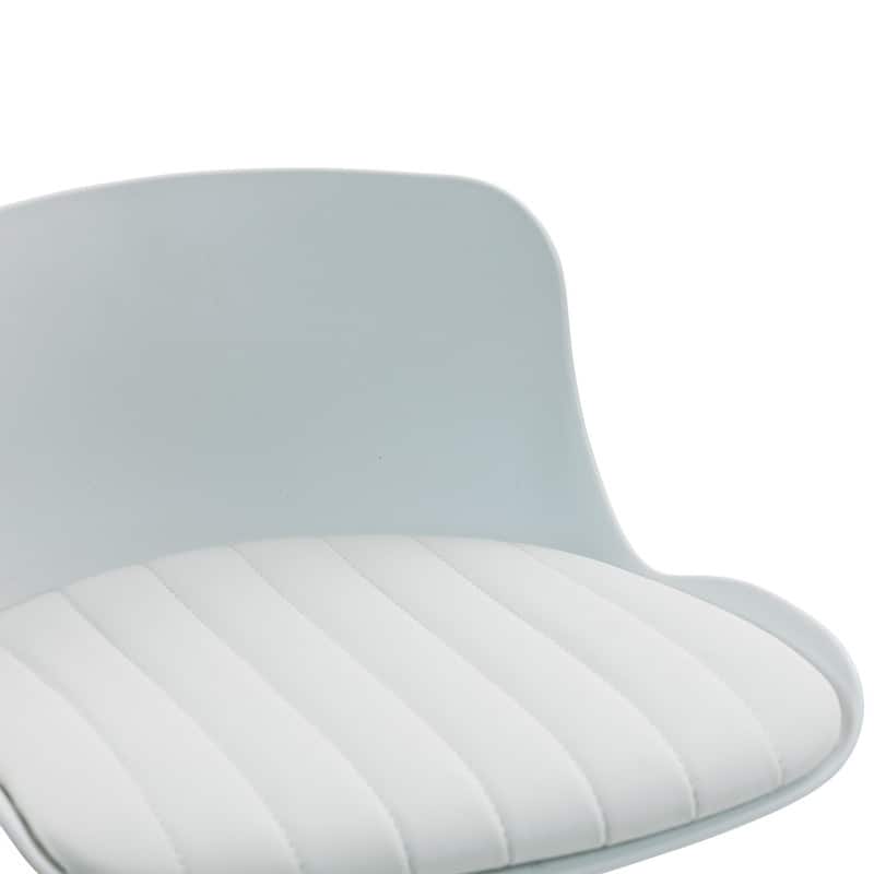 Adjustable Swivel Bar Stools Set of 2 - Modern Counter Height Kitchen Island Chairs with Back Support