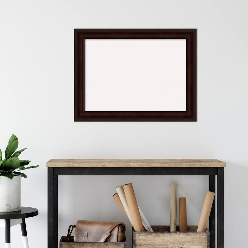 Coffee Bean Brown Framed White Bulletin Board, Organization Board, Pin Board