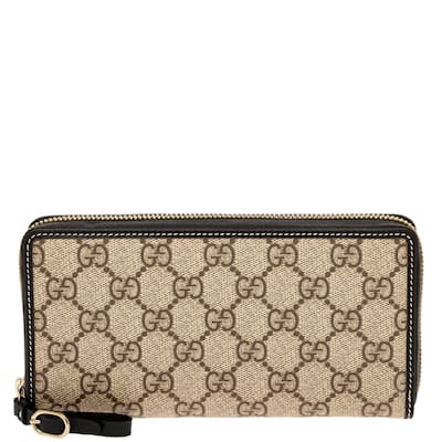 Gucci GG Emblem Zip Around Wallet