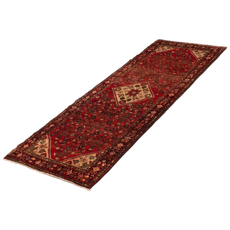 ECARPETGALLERY Hand-knotted Andelz Red Wool Rug - 3'8 x 10'2