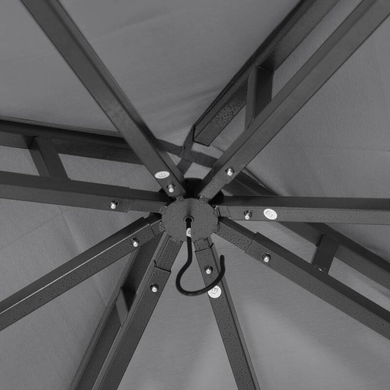 ABCCANOPY Patio Gazebo with Double Roof and Durable Canopy