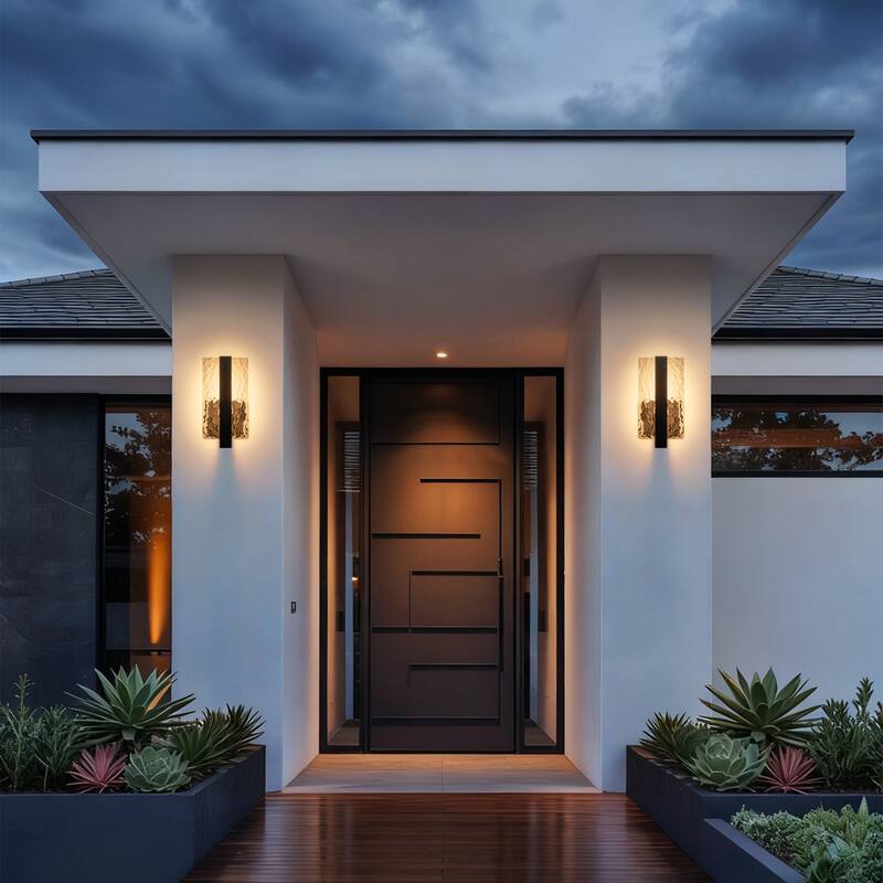 Modern Outdoor LED Wall Lights 2 Packs