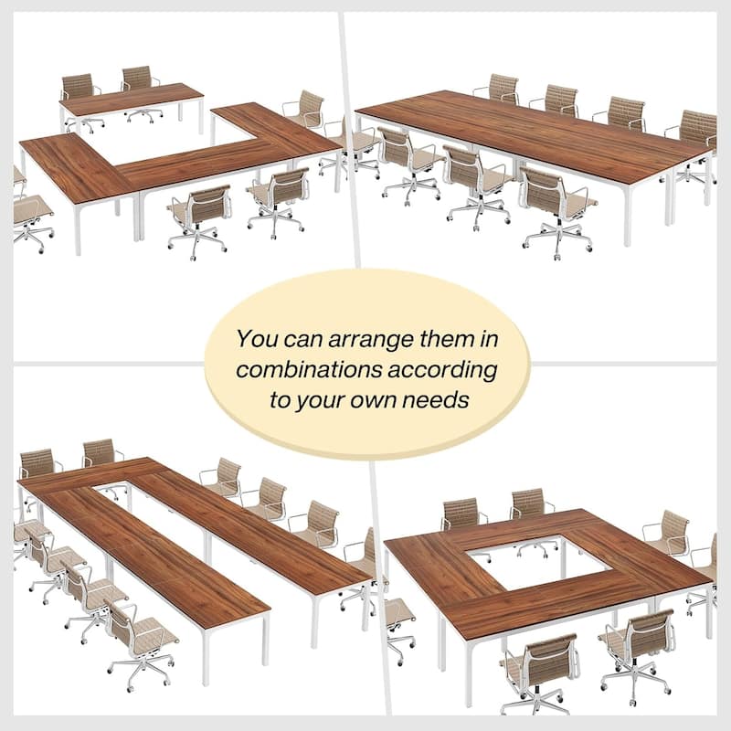 78.74" Large Rectangle Conference Table, Office Meeting/Seminar/Business Table Desk for Office Boardroom & Meeting Room