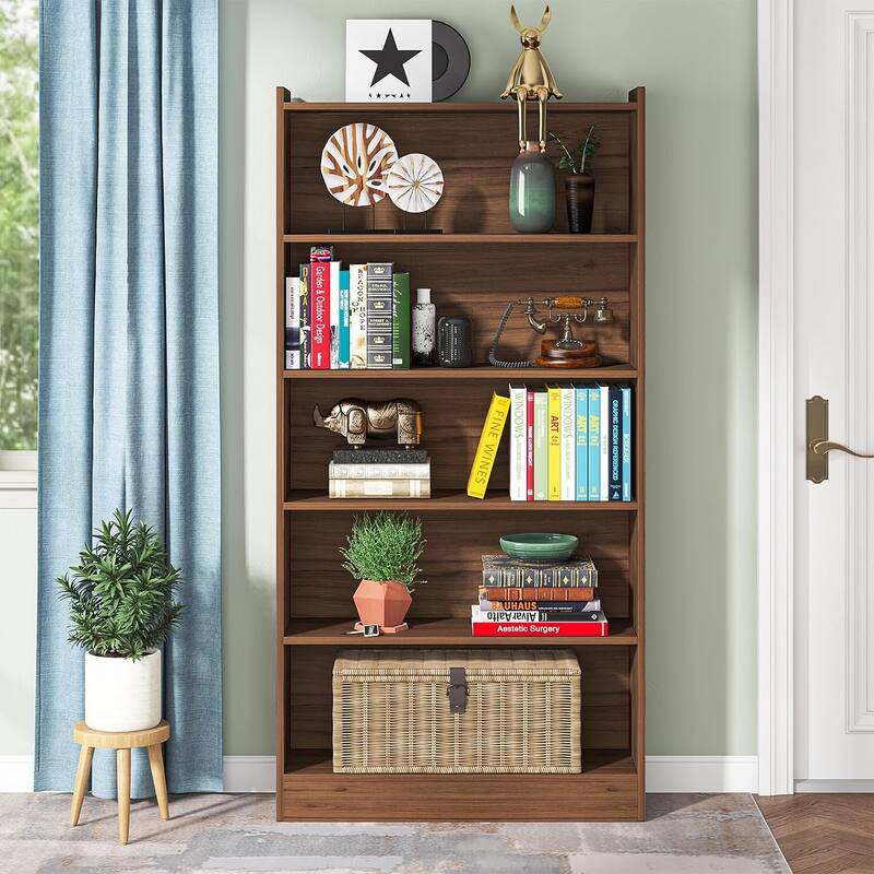6-Tier Open Bookcase, 72-inch Large Tall Bookshelf with Storage Shelve