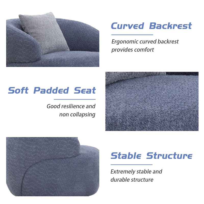 3-Seater Modern Contemporary Upholstered Fabric Sofa for Living Room