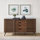 preview thumbnail 11 of 16, Middlebrook Designs Sliding Slat Door Buffet Dark Walnut / Ebony