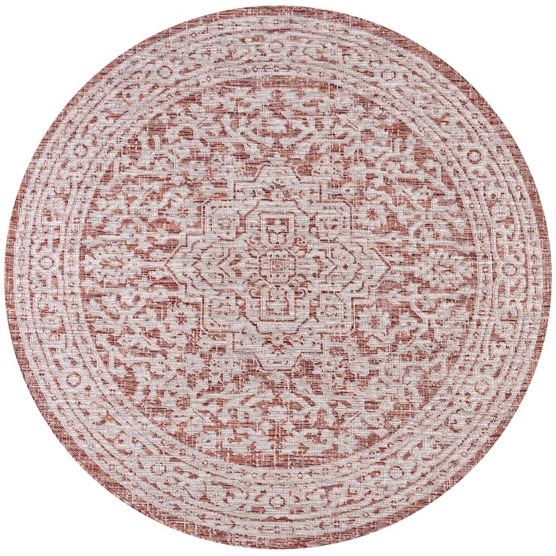 JONATHAN Y Rozetta Medallion Textured Weave Indoor/Outdoor Area Rug